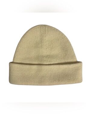 Everlane Cream Yellow Wool Blend Beanie Hat Casual Lounge Winter Fall City
